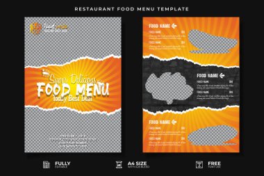 Restoran Yemek Menüsü Şablonu