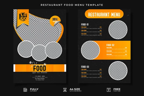 Restoran Yemek Menüsü Şablonu