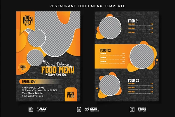 Restoran Yemek Menüsü Şablonu