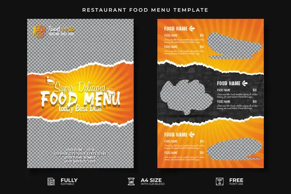 Restoran Yemek Menüsü Şablonu
