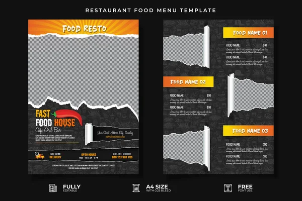 Restoran Yemek Menüsü Şablonu