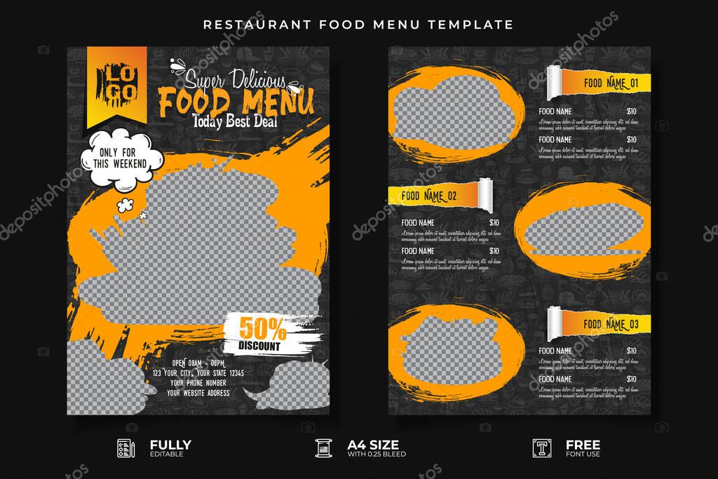 Restaurant Food Menu Template