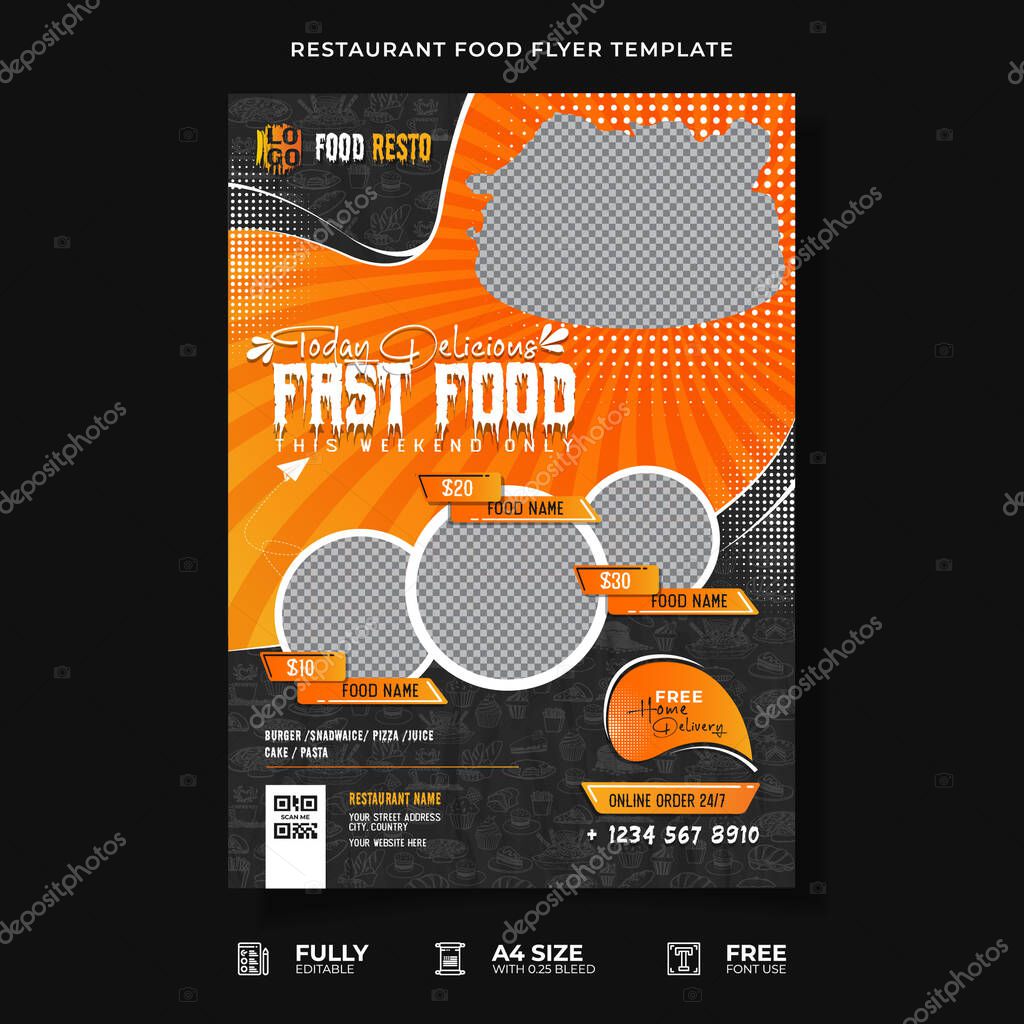 Restaurant Food Flyer Template