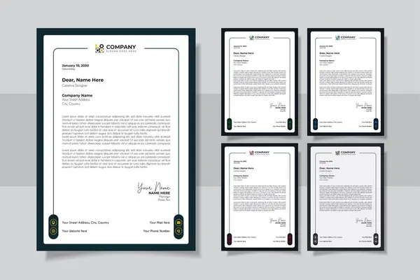 Profesyonel ve Yaratıcı Modern Minimalist Şirketler Mektup Şablonu