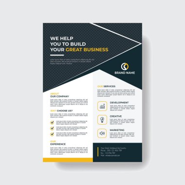 Profesyonel ve Crative Corporate Business Flyer Şablonu