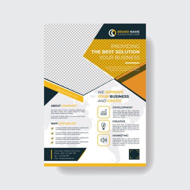 Profesyonel ve Crative Corporate Business Flyer Şablonu