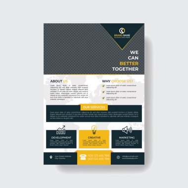 Profesyonel ve Crative Corporate Business Flyer Şablonu