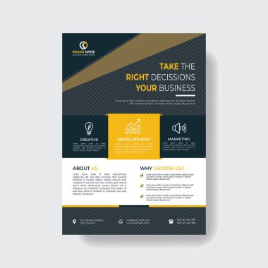 Profesyonel ve Crative Corporate Business Flyer Şablonu