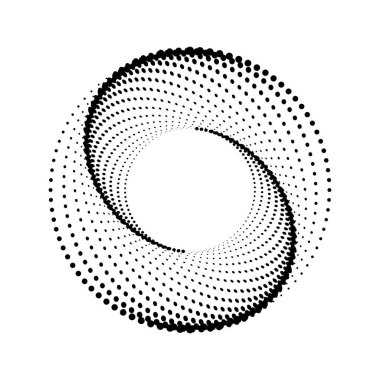 Yarım tonluk dairesel noktalı çerçeveler ayarlandı. Beyaz arka planda izole edilmiş daire noktaları. Tıbbi, tedavi ve kozmetik için logo tasarımı. Yarım tonluk daire dokusunu kullanarak sınırın etrafından dolaş. Vektör