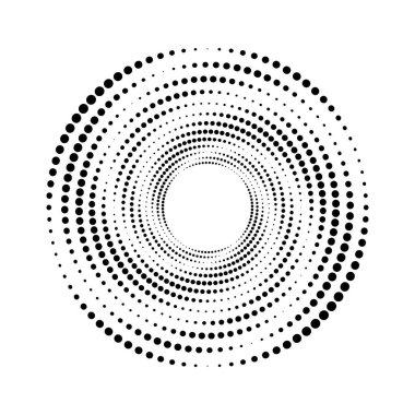Yarım tonluk dairesel noktalı çerçeveler ayarlandı. Beyaz arka planda izole edilmiş daire noktaları. Tıbbi, tedavi ve kozmetik için logo tasarımı. Yarım tonluk daire dokusunu kullanarak sınırın etrafından dolaş. Vektör