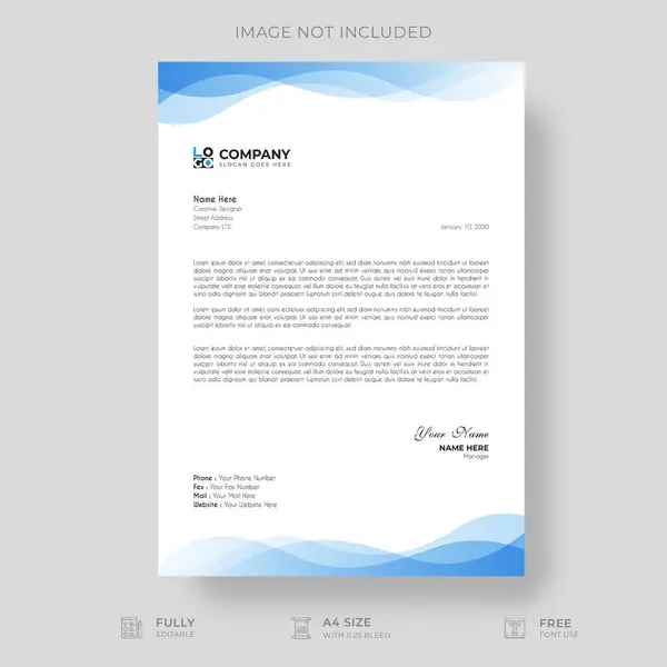 Profesyonel ve Yaratıcı Modern Şirket Mektup Şablonu.