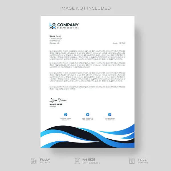 Profesyonel ve Yaratıcı Modern Şirket Mektup Şablonu.