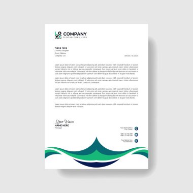 Profesyonel ve Yaratıcı Modern Şirket Mektup Şablonu.