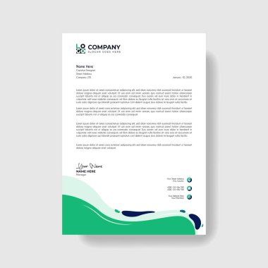 Profesyonel ve Yaratıcı Modern Şirket Mektup Şablonu.