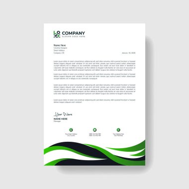 Profesyonel ve Yaratıcı Modern Şirket Mektup Şablonu.