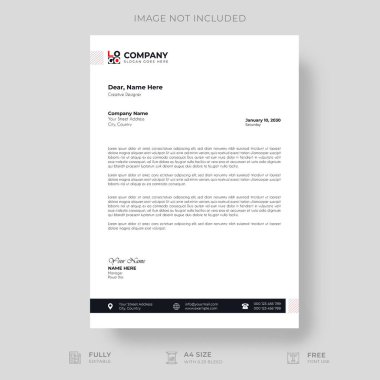 Profesyonel ve Yaratıcı Modern Şirket Mektup Şablonu.