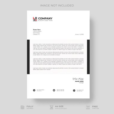 Profesyonel ve Yaratıcı Modern Şirket Mektup Şablonu.