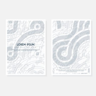 Modern kapak tasarımı. Mavi, beyaz soyut çizgi deseni. İş geçmişi, sertifika ve çağdaş için yaratıcı dalgalı çizgili vektör koleksiyonu.