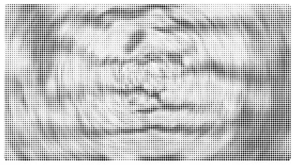 Yaratıcı yuvarlak desen yarım ton vektör şablonu.