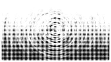 Yaratıcı yuvarlak desen yarım ton vektör şablonu.