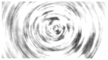 Yaratıcı yuvarlak desen yarım ton vektör şablonu.