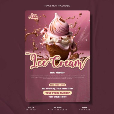 Yaratıcı Dondurma Tanıtım Şablonu