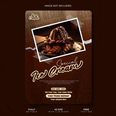Yaratıcı Dondurma Tanıtım Şablonu
