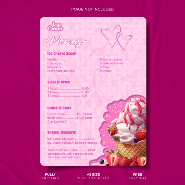 Yaratıcı Dondurma Tanıtım Şablonu