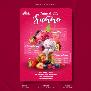 Yaratıcı Dondurma Tanıtım Şablonu