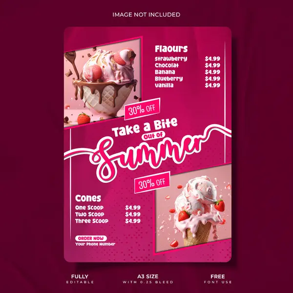 Yaratıcı Dondurma Tanıtım Şablonu