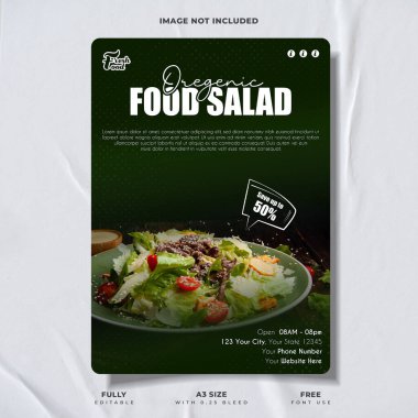 Fresh From the Farm  Organic Salad Bowls poster design