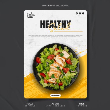 Fresh From the Farm  Organic Salad Bowls poster design