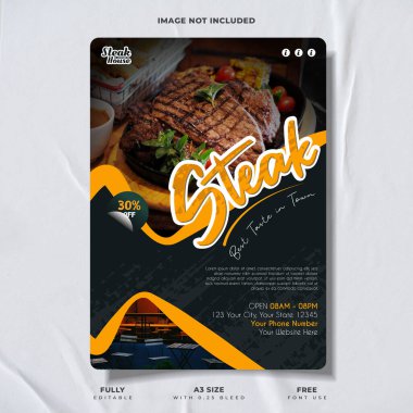 Grill Vibes Sadece Biftek Lokantası Tanıtım Tasarımı