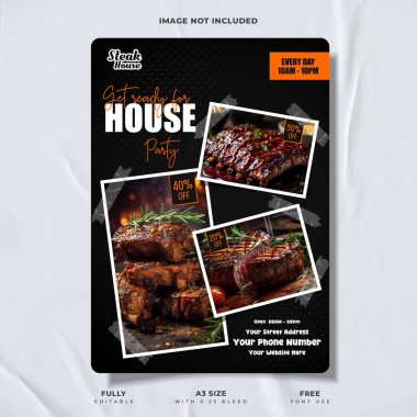 Grill Vibes Sadece Biftek Lokantası Tanıtım Tasarımı