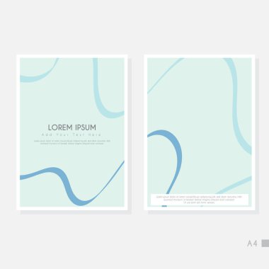 Modern kapak tasarımı. Mavi, beyaz soyut çizgi deseni. İş geçmişi, sertifika ve çağdaş için yaratıcı dalgalı çizgili vektör koleksiyonu.
