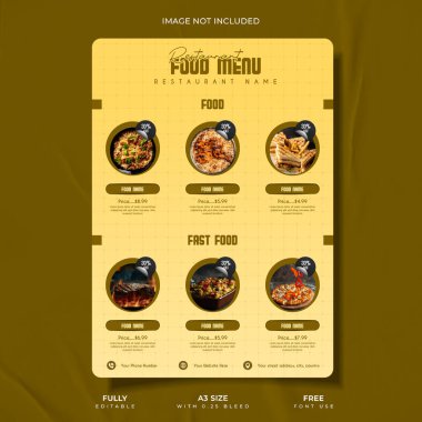 Profesyonel Restoran Yemek Menüsü Tasarımı