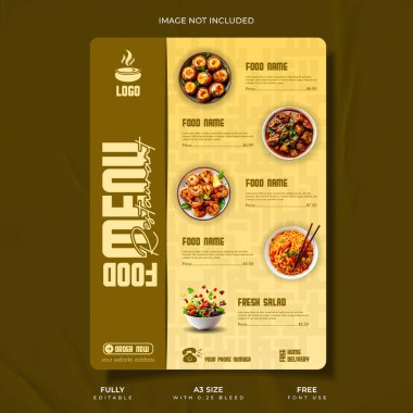 Profesyonel Restoran Yemek Menüsü Tasarımı