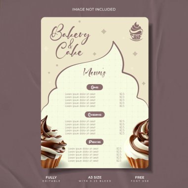 Restoran Fırın Menüsü Şablonu