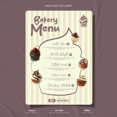 Restoran Fırın Menüsü Şablonu