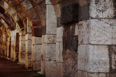 Agora Underground Ruins, tunnel archaeological site in Smyrna, Izmir, Turkey.