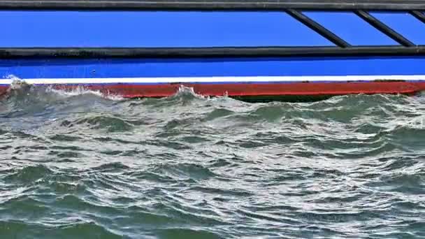 Barco Porto Mar Movimento Lento — Vídeo de Stock