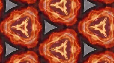 Geometrik desenli soyut hareketli Kaleydoskop. Kaleyidoskopik Hareket Tasarımı.