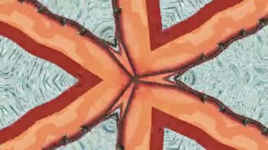 Geometrik desenli soyut hareketli Kaleydoskop. Kaleyidoskopik Hareket Tasarımı.