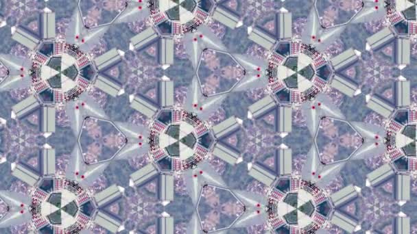 带有几何图样的运动万花筒 Kaleidoscopic运动设计 — 图库视频影像