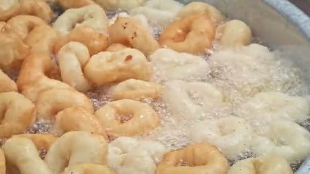 Street Cook Friture Lokma Sucré Traditionnel Turquie — Video
