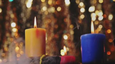 Noel ve Parlak Arkaplan Dekorasyonu