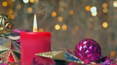 Noel ve Parlak Arkaplan Dekorasyonu