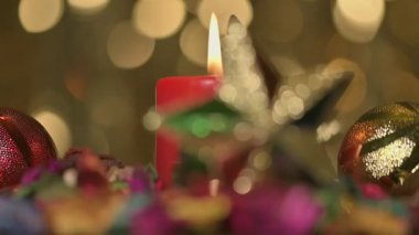 Noel ve Parlak Arkaplan Dekorasyonu