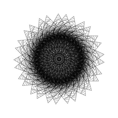 Üçgenlerden oluşan dairesel mandala deseni, arka plan