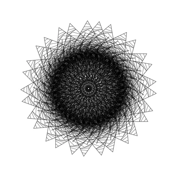Üçgenlerden oluşan dairesel mandala deseni, arka plan